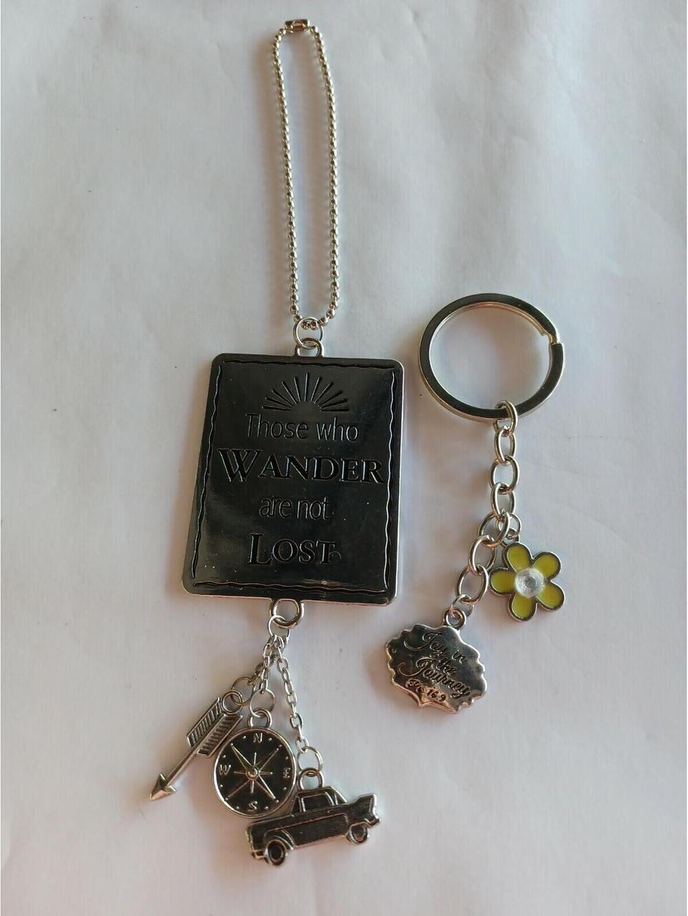 Those Who Wander Are Not Lost Keychain & Joy in The Journey Keychain